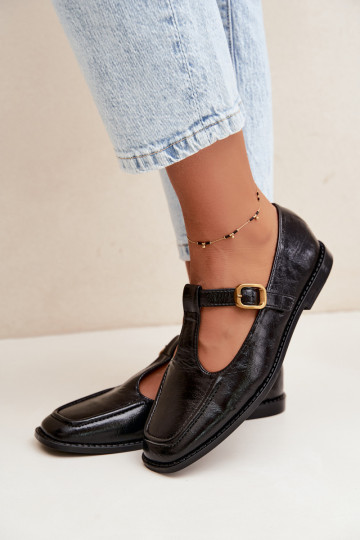 Zapatos negros de cuero sintético con correas Bonnia 2