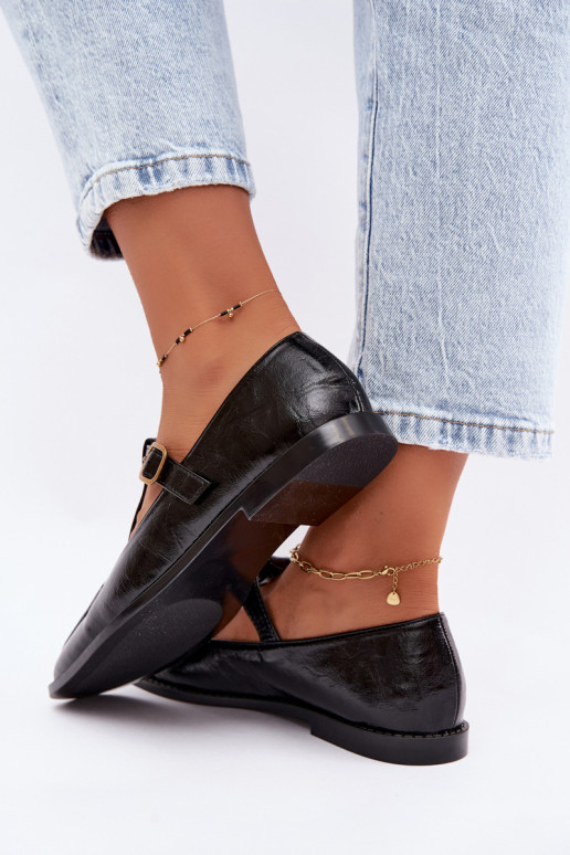 Zapatos negros de cuero sintético con correas Bonnia