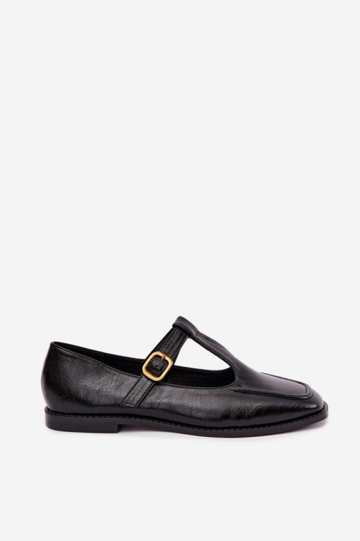 Zapatos negros de cuero sintético con correas Bonnia