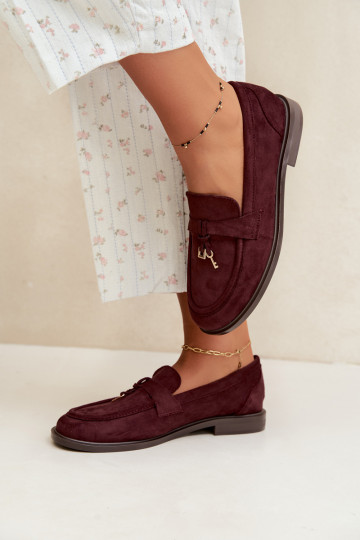 Mocasines burdeos para mujer de ante sintético Raylie
