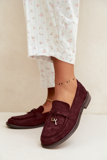 Mocasines burdeos para mujer de ante sintético Raylie 2