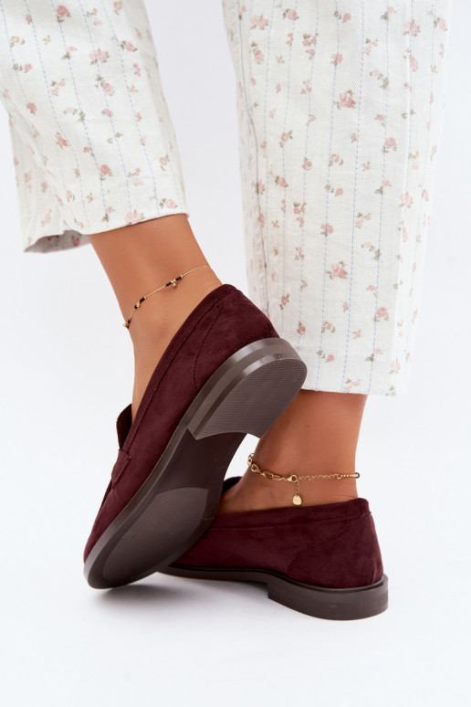 Mocasines burdeos para mujer de ante sintético Raylie