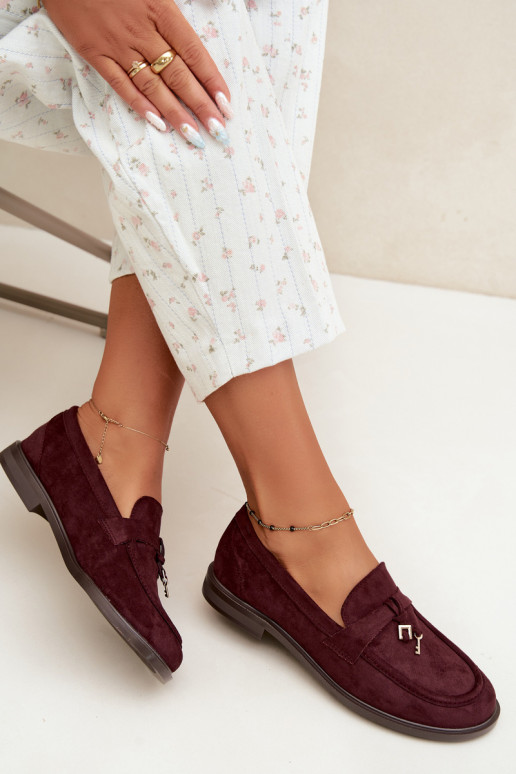 Mocasines burdeos para mujer de ante sintético Raylie