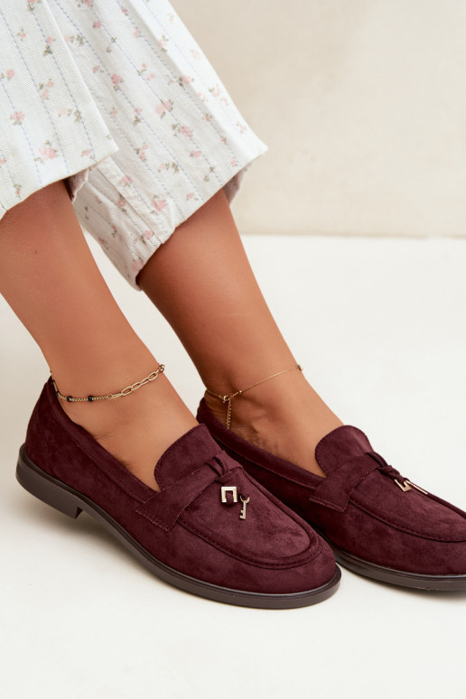 Mocasines burdeos para mujer de ante sintético Raylie