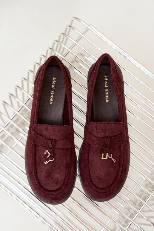 Mocasines burdeos para mujer de ante sintético Raylie