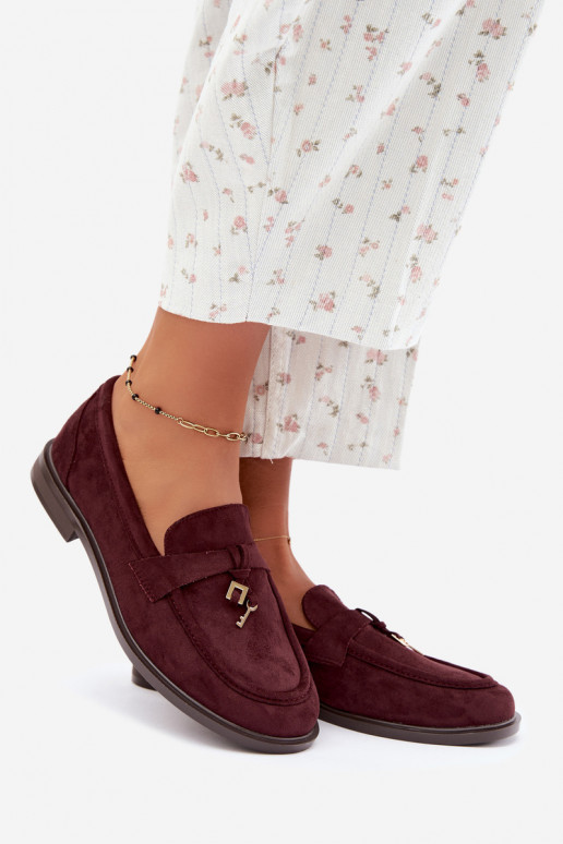 Mocasines burdeos para mujer de ante sintético Raylie