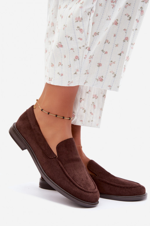 Mocasines de chocolate para mujer de ante sintético Laisie