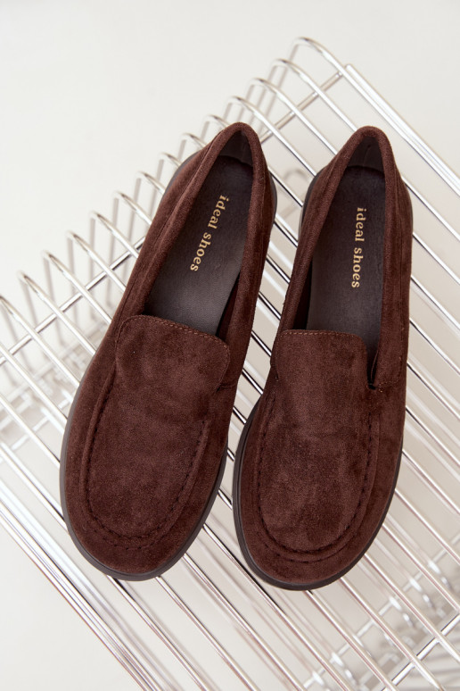 Mocasines de chocolate para mujer de ante sintético Laisie