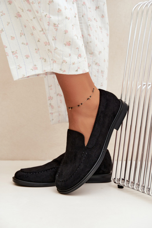 Mocasines negros para mujer de ante sintético Laisie