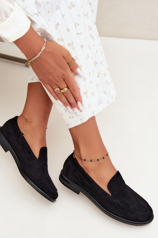 Mocasines negros para mujer de ante sintético Laisie