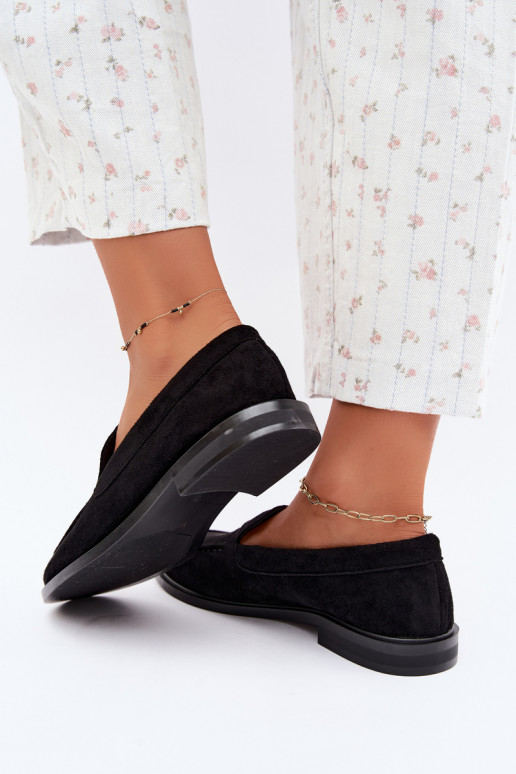 Mocasines negros para mujer de ante sintético Laisie