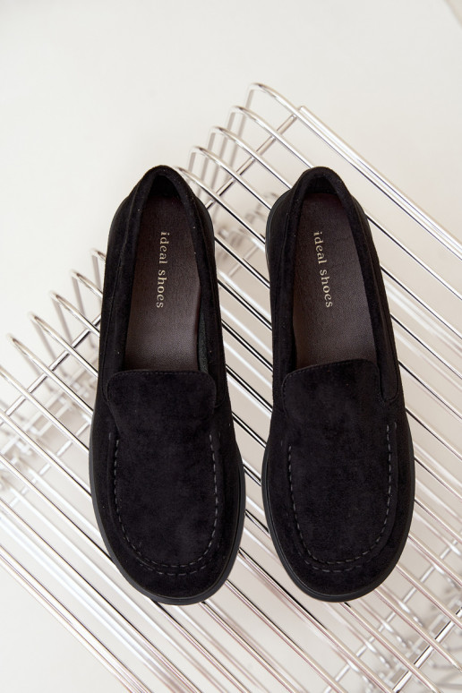 Mocasines negros para mujer de ante sintético Laisie