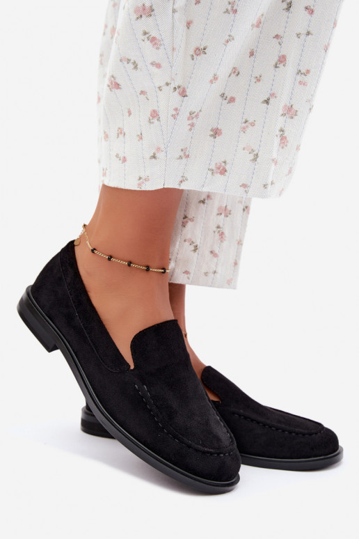 Mocasines negros para mujer de ante sintético Laisie