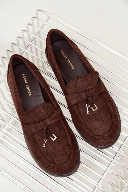 mocasines para mujer de ante sintético color chocolate Raylie