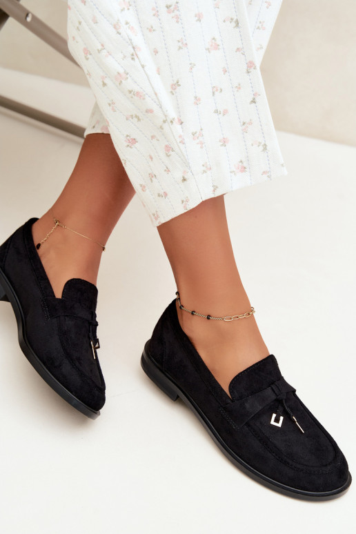 mocasines para mujer de ante sintético negros Raylie