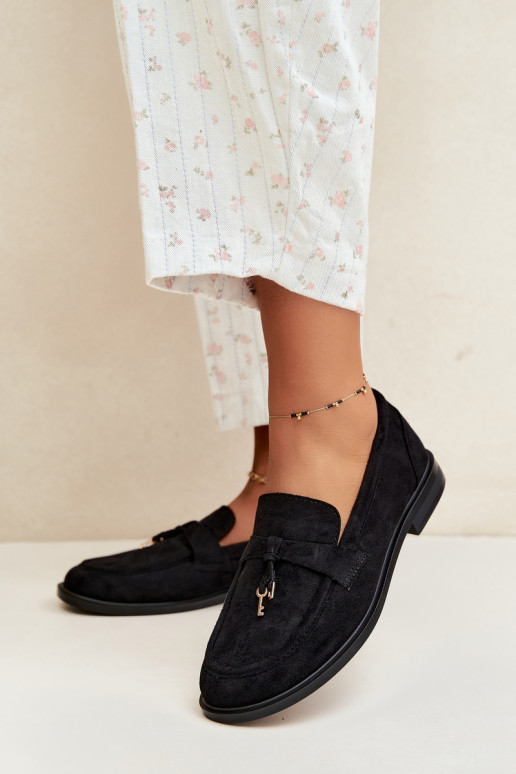 mocasines para mujer de ante sintético negros Raylie