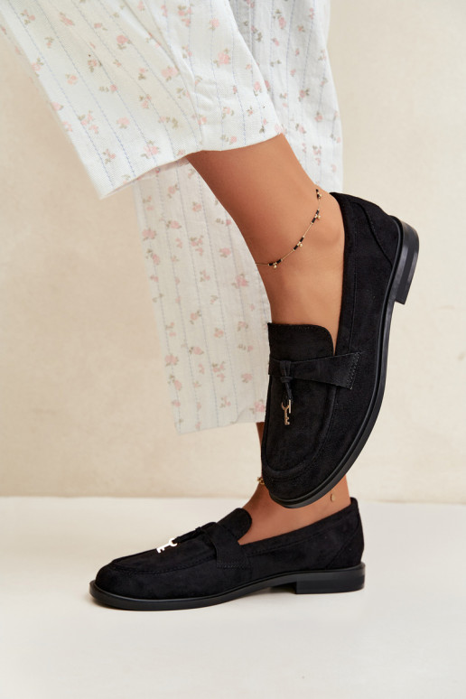 mocasines para mujer de ante sintético negros Raylie