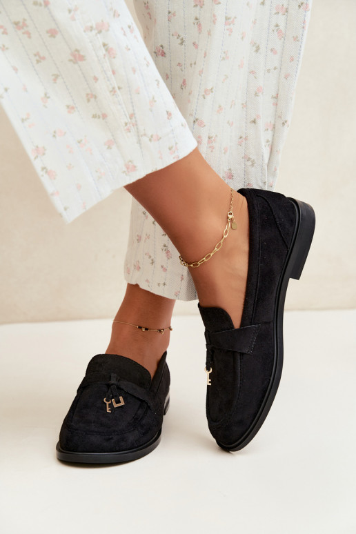 mocasines para mujer de ante sintético negros Raylie