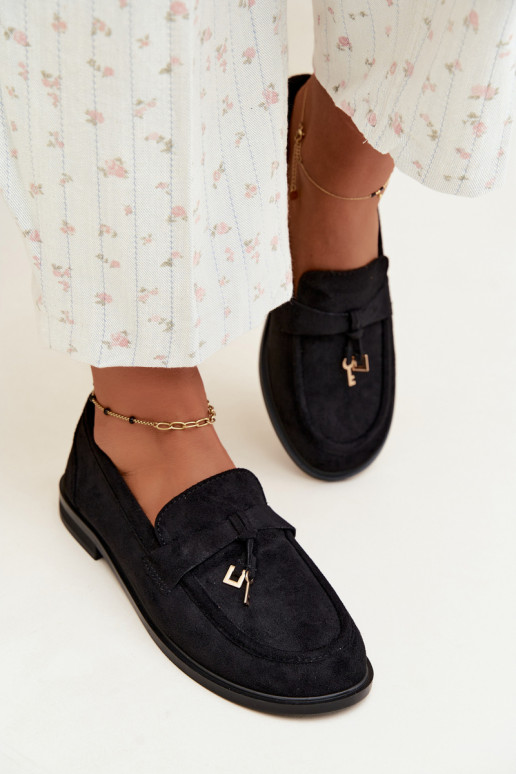 mocasines para mujer de ante sintético negros Raylie