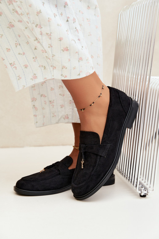 mocasines para mujer de ante sintético negros Raylie