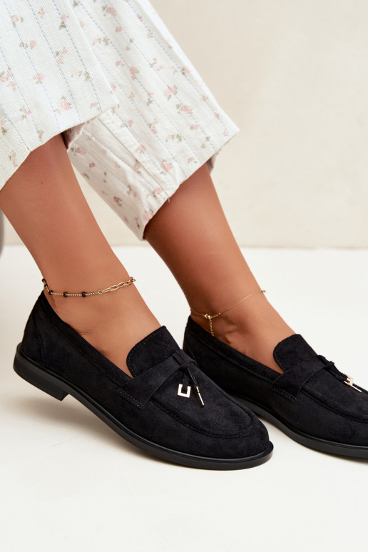 mocasines para mujer de ante sintético negros Raylie