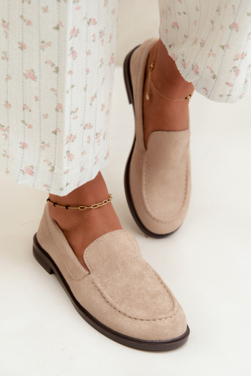 Mocasines para mujer de ante sintético, color arena Laisie 2