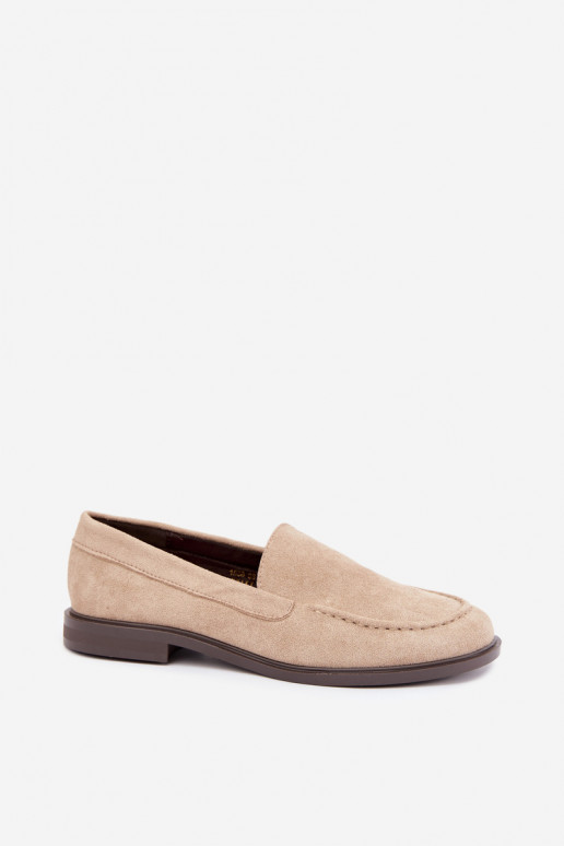 Mocasines para mujer de ante sintético, color arena Laisie