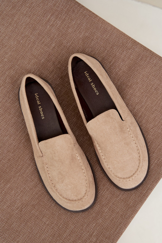 Mocasines para mujer de ante sintético, color arena Laisie