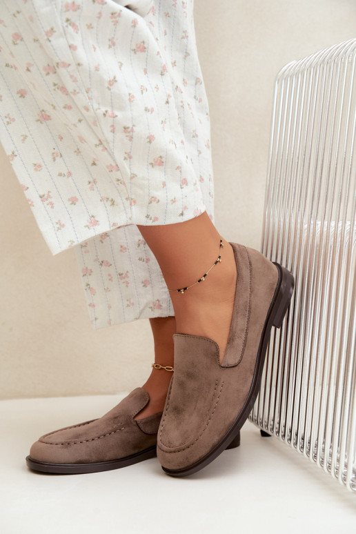 Mocasines para mujer de ante sintético, color arcilla Laisie