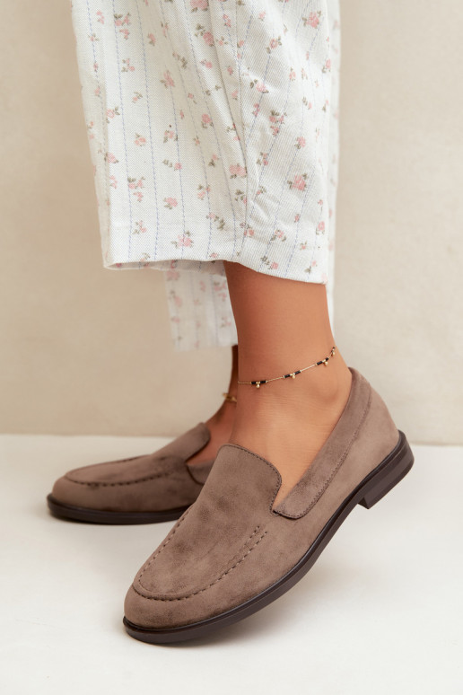 Mocasines para mujer de ante sintético, color arcilla Laisie