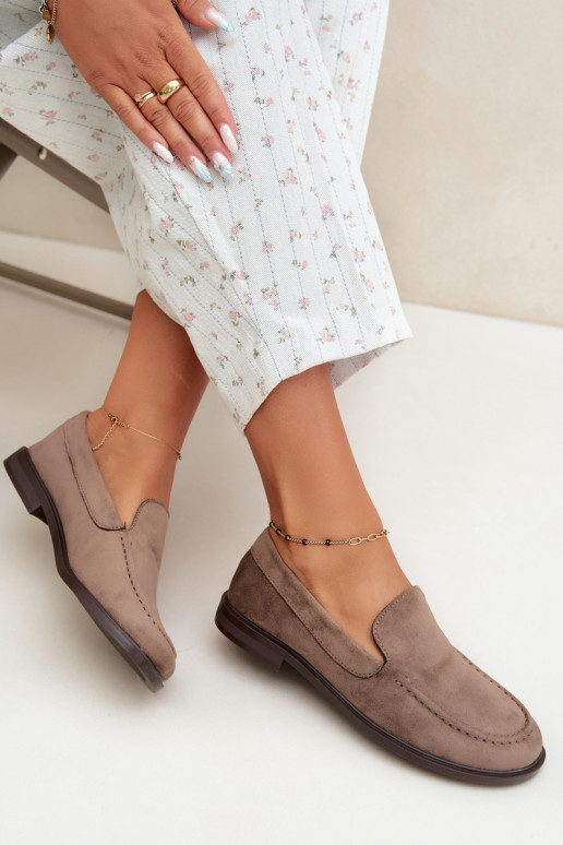 Mocasines para mujer de ante sintético, color arcilla Laisie