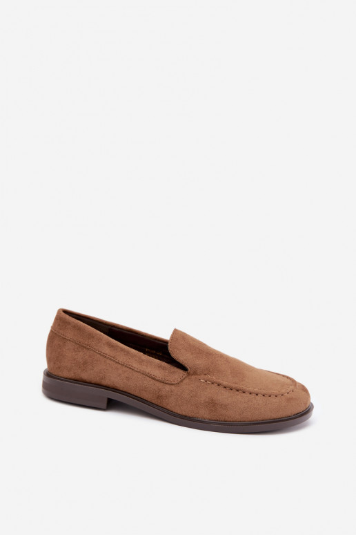 Mocasines para mujer de ante sintético, color marrón Laisie
