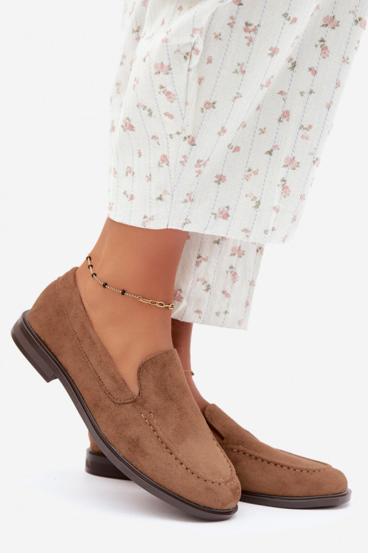 Mocasines para mujer de ante sintético, color marrón Laisie