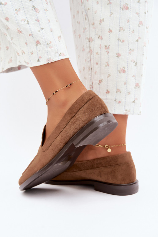 Mocasines para mujer de ante sintético, color marrón Laisie