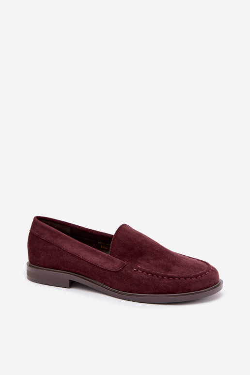 Mocasines para mujer de ante sintético, color burdeos Laisie