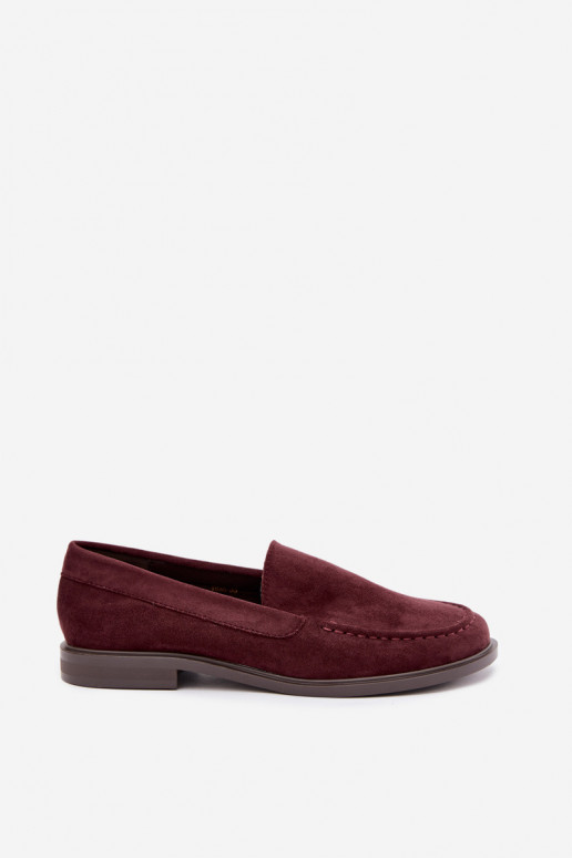 Mocasines para mujer de ante sintético, color burdeos Laisie