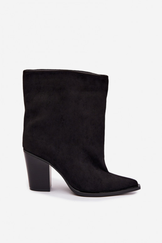 Botines de mujer de punta en color negro Hileta
