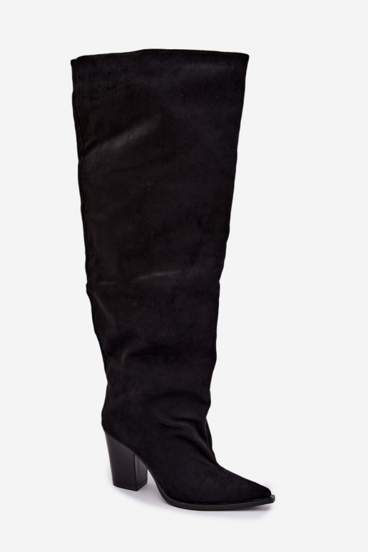 Botas negras de mujer hasta la rodilla con tacones Anica
