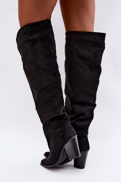 Botas negras de mujer hasta la rodilla con tacones Anica