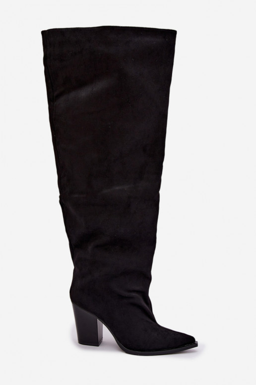 Botas negras de mujer hasta la rodilla con tacones Anica