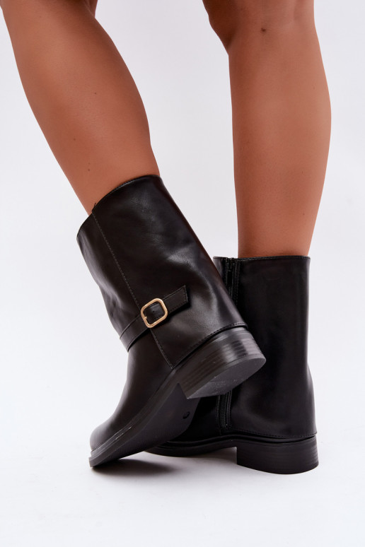 Botines aislados para mujer con hebillas en color negro Corley