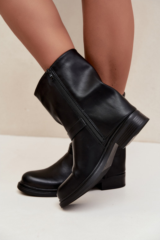 Botines aislados para mujer con hebillas en color negro Corley