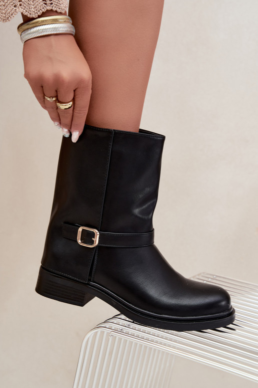 Botines aislados para mujer con hebillas en color negro Corley