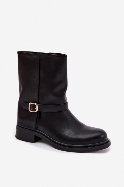 Botines aislados para mujer con hebillas en color negro Corley