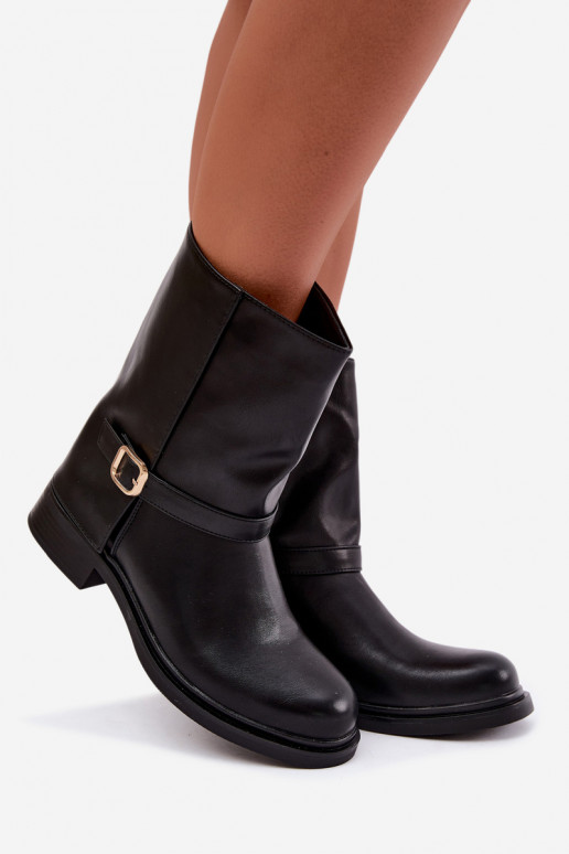 Botines aislados para mujer con hebillas en color negro Corley