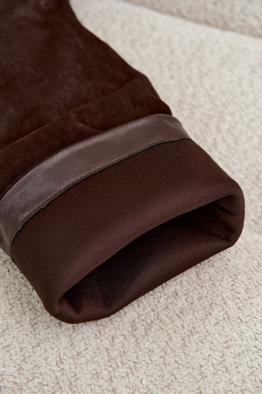Botas altas color chocolate de slip-on con tacones y punta afilada Blenia