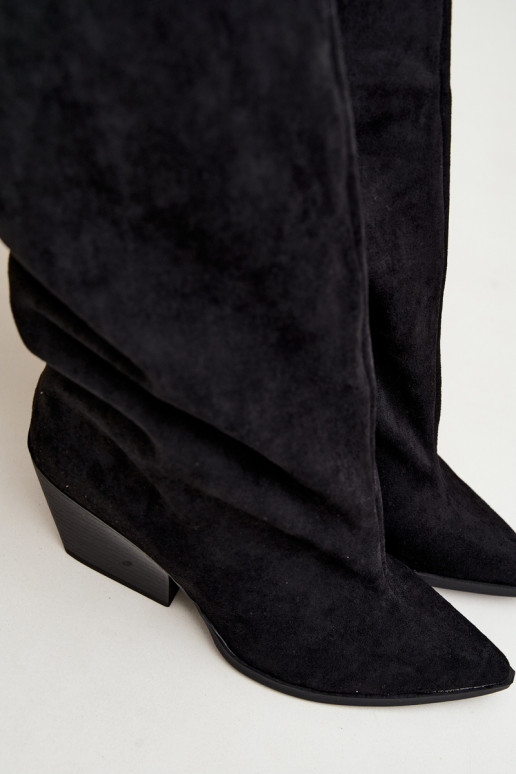 Botas altas negras de slip-on con tacones y punta afilada Blenia