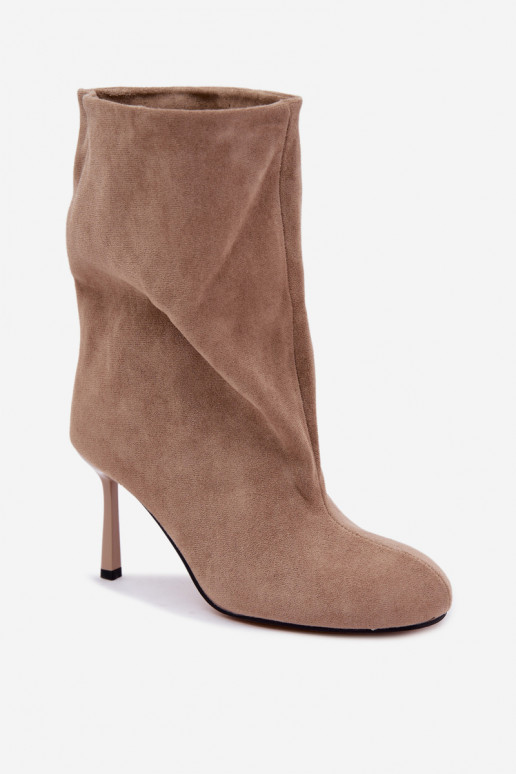 Botines color arena con tacones delgados Slouchy Penrose