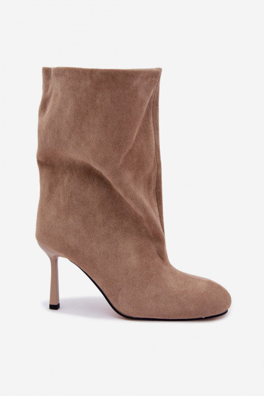 Botines color arena con tacones delgados Slouchy Penrose