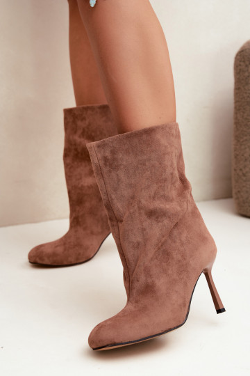 Botines marrones con tacones delgados Slouchy Penrose